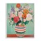 Stupell Industries Green and Orange Floral Bouquet Framed Giclee, design by Petal Prints Design